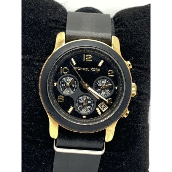 Michael Kors MK5191 Women\'s Black Leather Analog B main image 9